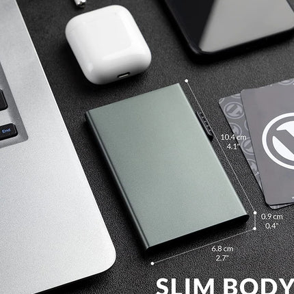 Card Holder Wallet Minimalist Slim Metal RFID Blocking Card Protector Pop Up Credit Card Wallets for Men