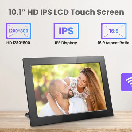Digital Picture Frame10.1 Inch 32G WiFi Photo Frame 1280x800 HD IPS Touch-screen Auto Rotation Photo Sharing Via APP Decorative
