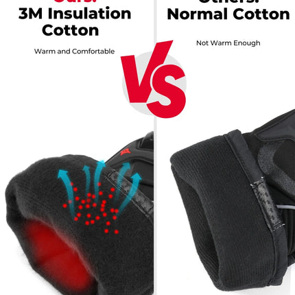 KEMiMOTO CE Motorcycle Gloves Winter Black Guantes Moto Invierno Warm Touch Screen Waterproof Windproof Gloves Protective