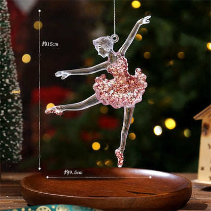 1Pcs Crystal Clear Snowflake Christmas Tree Pendants Icicle Decorations For Holiday Winter Party Transparent Hanging Ornament