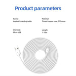 NNBILI 3m/5m/6m/7m/8m/10m/12m/14m Micro USB Charging Charger Cable For Android Smart Phone Camera USB Extended Charging Cable