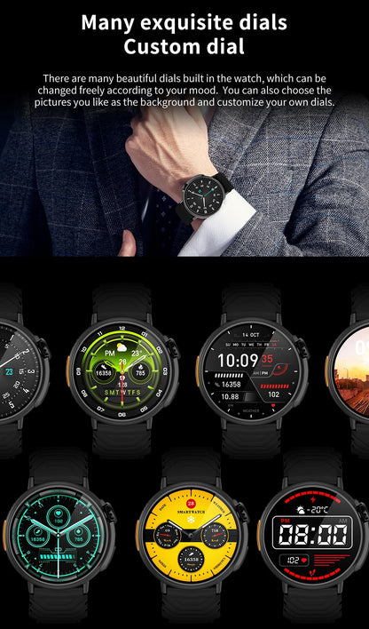 1.52 inch Bluetooth Call Smart Watch Men Sports Fitness Tracker Heart Rate Monitor Music Playback Smartwatch For Android IOS