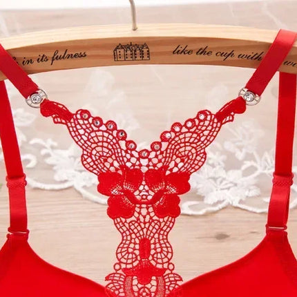Sexy lace Women's underwear The anterior Y type beauty bra smooth thin girl underwear