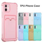 Luxury Card Bag Wallet Clear Protective Case For iphone 11 12 13 14 15 Pro X XR XS Max 7 8 SE Shockproof Transparent Cover Cases