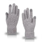 new men's warm gloves winter touch screen plus fleece gloves cold warm wool knitted gloves