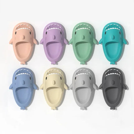 2023 New Summer Shark Slippers Women Slides Men Bathroom Flip Flops Home Anti-Skid Flat Shoes Outdoor Children's Funny Sandals