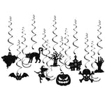 Halloween Hanging Banner Garland Bunting Pumkin Ghost Bat Paper Banner Door Hanging Ornaments Halloween Xmas Party Decoration