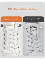 Flat Elastic Shoe Laces Sneakers No Tie Shoelaces for Shoes Tennis Quick Shoelace Clips Without Ties Shoe Accessories Kids Adult