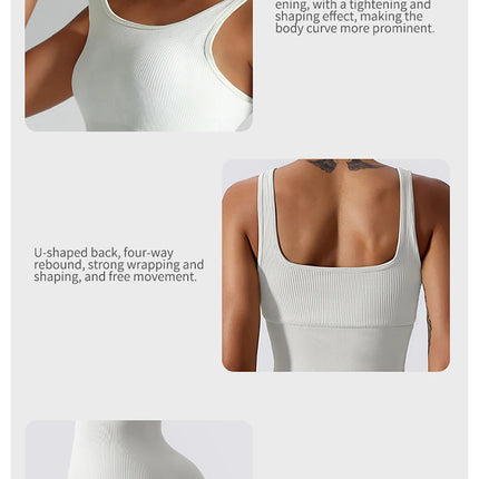 High Elastic Integrated Tight Fitting Jumpsuit Aerial Beauty Back Yoga Suit Seamless Jumpsuit for Women