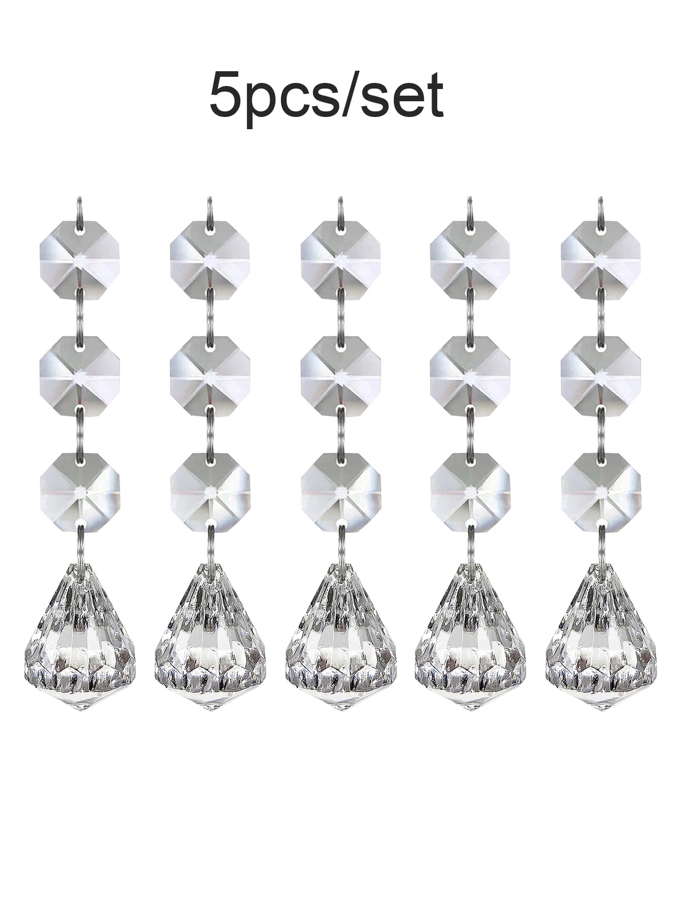 5PCS Acrylic Ornament DIY Home Decoration Party Decoration Supplies Christmas Tree Ornament Table Lamp Chandelier Pendant
