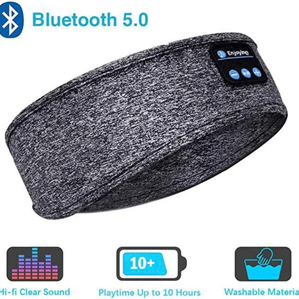 Bluetooth Sleeping Headphones Sports Headband Thin Soft Elastic Comfortable Wireless Music Earphones Eye Mask for Side Sleeper