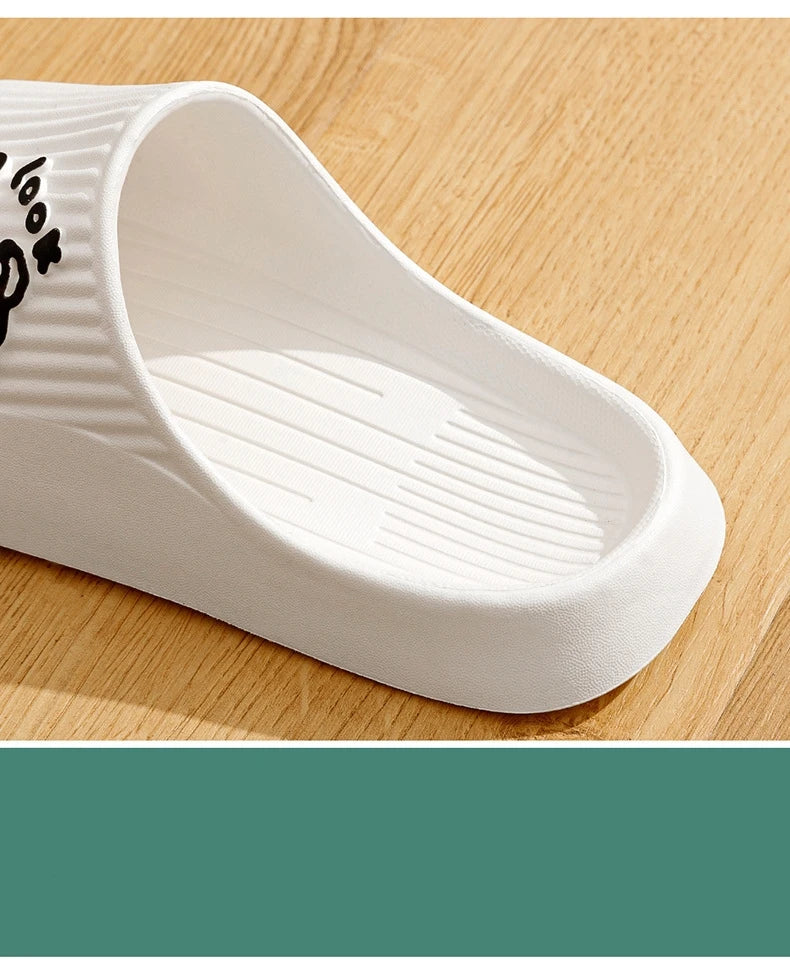 Summer Women's Slippers Fashion Indoor Soft Sole Durable And Wear-resistant Cute Cartoon Cat Bathroom Home Shoes Couple