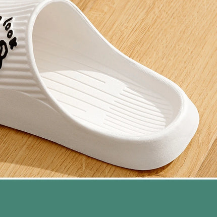 Women's Slippers Cute Kitten Summer Bathroom Non-slip Wear-resistant Cartoon Print Couple Indoor Soft Sole Comfort Home Shoes
