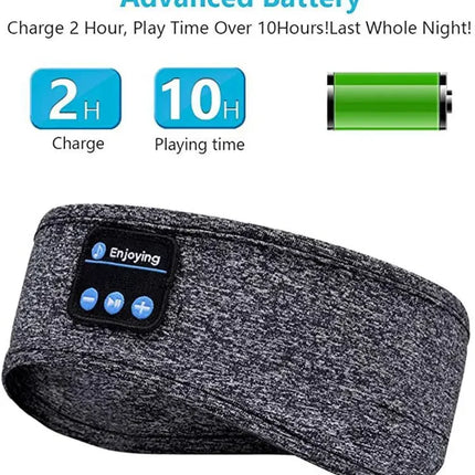 Bluetooth Sleeping Headphones Sports Headband Thin Soft Elastic Comfortable Wireless Music Earphones Eye Mask for Side Sleeper