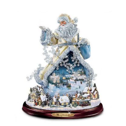 Christmas Tree Rotating Sculpture Train Decorations Paste Window  Stickers