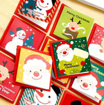 24 Pcs/lot Christmas Greeting Card Kids Mini Christmas Blessing Greeting Cards Envelope New Year Postcard Gift Card Xmas Party