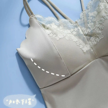 French Lace Beautiful Back Bra Fixed All-in-one Cup Comfortable and Push-up Traceless Wire-free Breast-retracting Sexy Sling