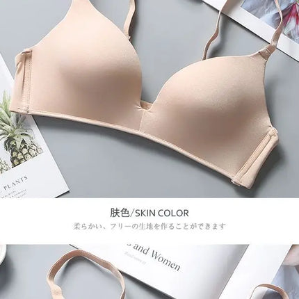 Ultra Thin Sexy Ice Silk Wireless Bra For Women Sexy Gather Underwear Push Up Simple Lingerie Seamless Brassiere Bralettle