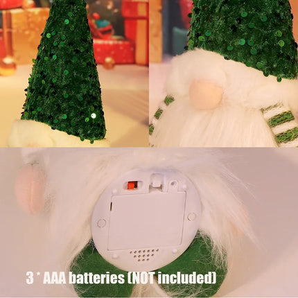 1~4pcs 2024 Christmas Doll Elf Knitted Gnome with Led Night Light Christmas Decorations for Home Xmas Navidad New Year 2025 Gift