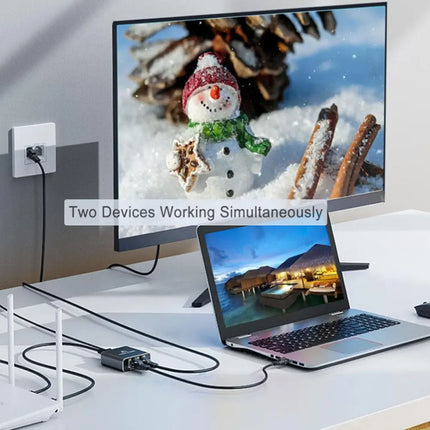 Gigabit Ethernet Switch Rj45 Splitter LAN Gigabit Extension Adapter 1000Mbps Network Connector 1to2 For PC Laptop TV Box Router