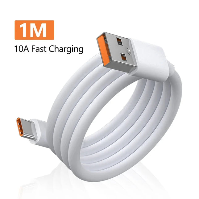 10A 120W Type C Super Fast Charging Cable for Xiaomi Poco Samsung Huawei P60 P50 Mobile Phone USB C Data Cord Data Transfer Cord