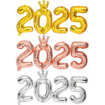 2025 Foil Number Balloons New Year Eve Party Photo Props Decoration Supplies 2024 Xmas Navidad Noel Christmas Home Decor
