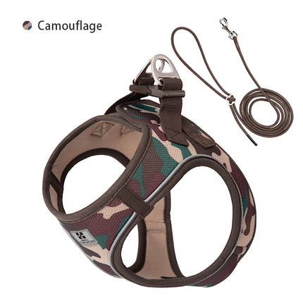 Dog Harness Leash Set for small medium dog Adjustable Reflective Puppy Cat Harness pet Vest Chihuahua Yorkies Outdoor Walking