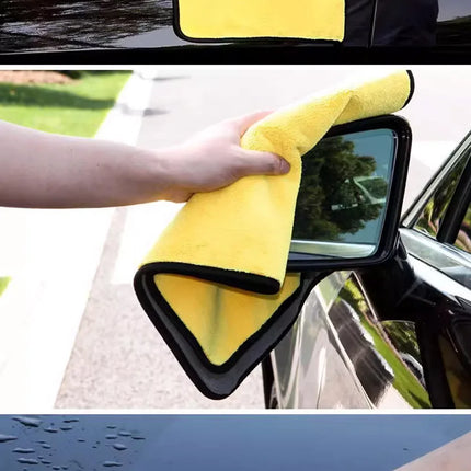 Car Wash Towels Cleaning Cloth Absorbent Dry Cloth General Purpose Microfiber Towel Thickened Yellow 30/40/60cm