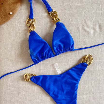 RUOTONGSEPT New Sexy Bikini 2023 Triangle Bathing Suit for Women Brazilian  Bikini Set 2-piece Halter Swimwear Push Up Swimsuit