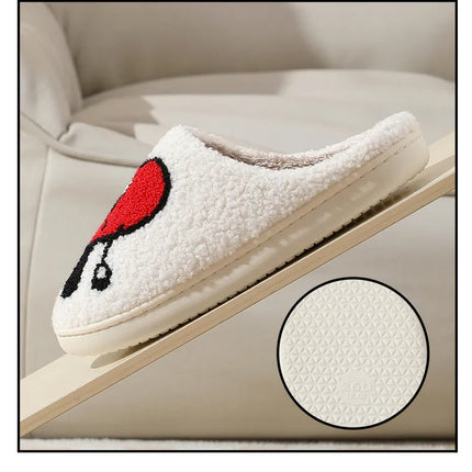 Winter Home Warm Women Slippers House Girl Fur Cute Bad Bunny Love Cushion Slides Bedroom Ladies Cotton Female Plush Shoes