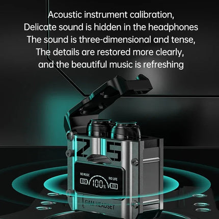 Original M25 Bluetooth Earphones TWS Wireless Headphones with LED Display Stereo Headset Touch Control Earbuds Noise Reduction