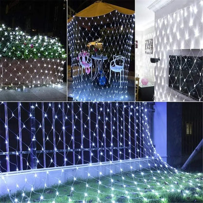 EU plug 1.5x1.5M 2x3M Christmas Garlands LED String Christmas Net Light Fairy Xmas Party Garden Wedding Decoration Curtain Light