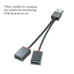 1 in 2 Out USB HUB Car Usb Splitter Cable Multifunction Adapter Cord Charging Cable for Iphone Android Smart Phone for Xiaomi