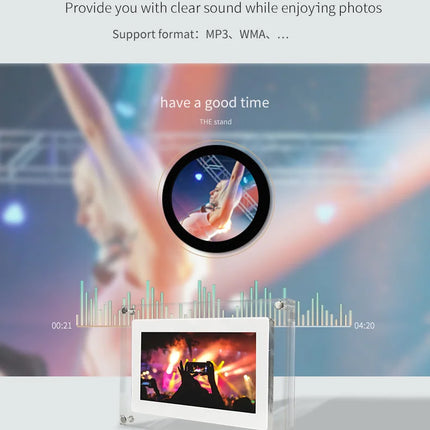 Acrylic Digital Photo Frame 5/7 Inch 1000mAh Vertical Display IPS Screen 2G Memory Battery Porta Retrato Digital