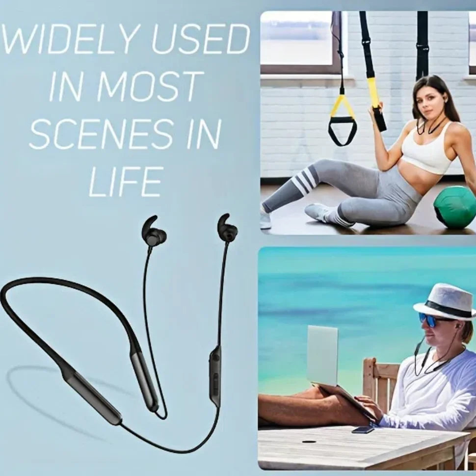 Magnetic sports wireless neckband with dual battery