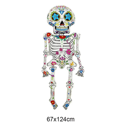 Halloween Ghost Party Decoration Disposable Tableware Balloon Banner Ceiling Door Hanging for Happy Hunting Halloween Supplies
