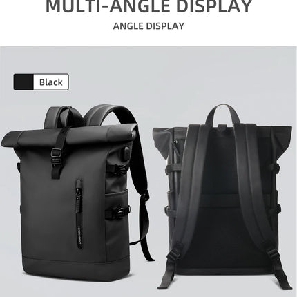 HK Expandable Travel Backpack Men Large Capacity Waterproof 15.6” Laptop Bag Hiking Rucksack Cycling Daypack Bag with USB Port