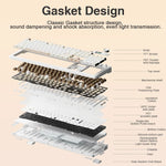 AULA F108 pro Wireless Bluetooth Keyboard Macro Gaming keyboard Gasket Hot-swap Full Size Keyboard with TFT Smart Display