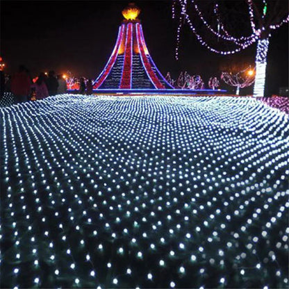 EU plug 1.5x1.5M 2x3M Christmas Garlands LED String Christmas Net Light Fairy Xmas Party Garden Wedding Decoration Curtain Light