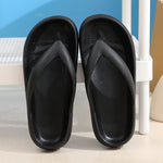 Rimocy Soft Sole EVA Women's Flip Flops 2023 Summer Beach Non-slip Cloud Slippers Women Thick Platform Clip Toe Bathroom Slides