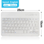 Mini Bluetooth Keyboard RGB Wireless Keyboard 10 inch Backlit Keyboard Backlight Touchpad Keyboard for IOS Android Windows iPad