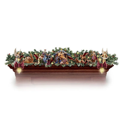Christmas Tree Rotating Sculpture Train Decorations Paste Window  Stickers