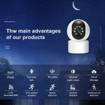 8MP Smart WiFi IP Camera Indoor Home Security Baby Monitor PTZ Camera Automatic Tracking Video Two-way Audio Surveillance Camera