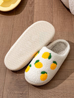 Cute Fruit Women Slippers Winter Indoor Warm Soft Sole Breathable Comfort Anti-slip Bedroom Causal Flat Cotton Shoes