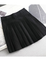 Ezsskj Autumn winter a-line thick short SWEATER Skirt Women  good quality cute pleated mini skirt female elegant  knit skirt