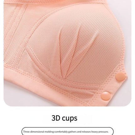 New Large Size Front Closure Mom Back Underwear Thin Section Comfortable Breathable Push Up Bra Glossy Lingerie For Women Sütyen