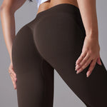 Crossover Waist Women Yoga Leggings Hips Lifting Gym Leggings Seamless Sport Pants High Waist Fitness Leggings Workout Running