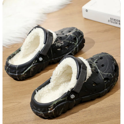 YRZL Mens Slippers Sandals for Men Clogs Autumn Winter Bedroom Plush Home Cotton Slipper Cute Warm Non-slip Indoor Women Slipper