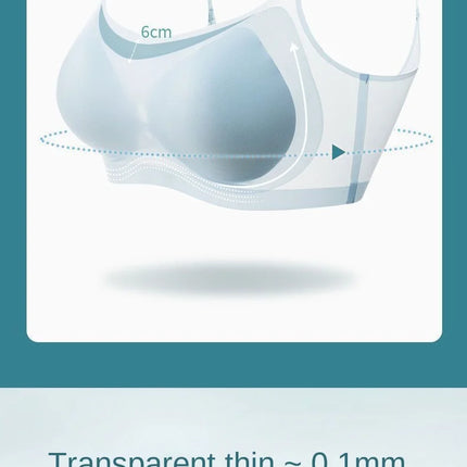 Ultra Thin Ice Silk Seamless Underwear Women Plus Size Sexy Top Soft Breathable Wireless Solid Lingerie Gathered Padded Bra