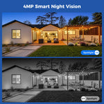 Hiseeu 4MP WiFi PTZ Solar IP Camera Security System Kit Night Vision Human Detection P2P Two-Way Audio 10CH NVR CCTV Camera Set